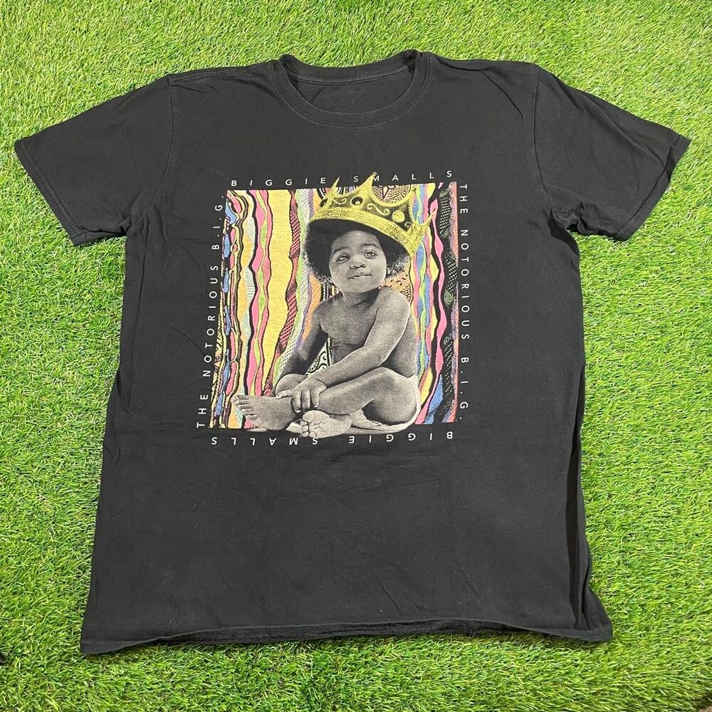 The Notorious B.I.G. Biggie Smalls Y2K retro black cotton graphic t-shirt size L
